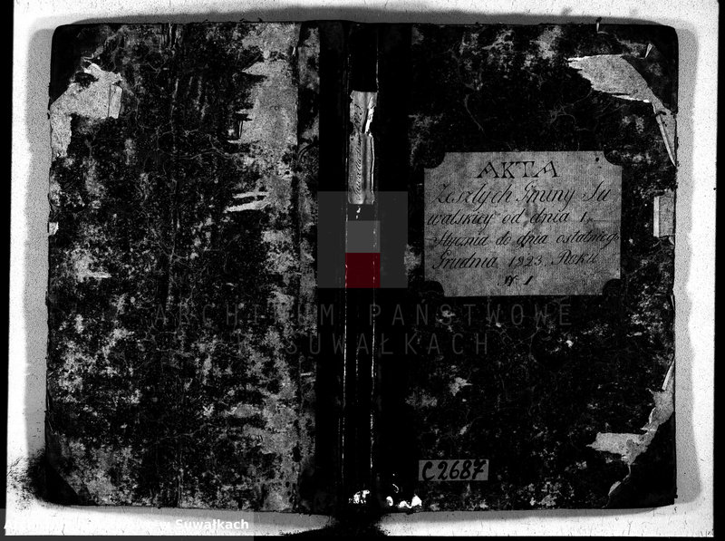 image.from.unit.number "Akta zeszłych gminy suwalskiey od dina 1 stycznia do dnia ostatniego grudnia 1823 roku"