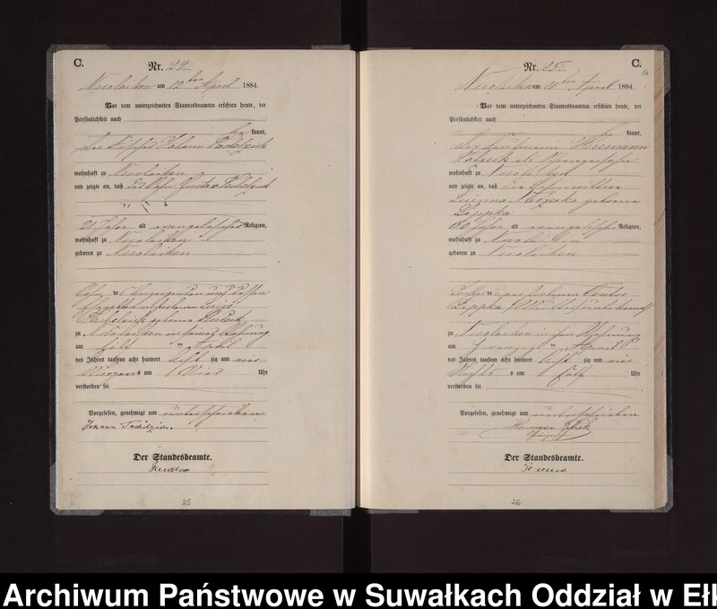 image.from.unit.number "Sterbe-Haupt-Register des Königlichen Preussischen Standes-Amtes Stadt Nicolaiken Kreis Sensburg"