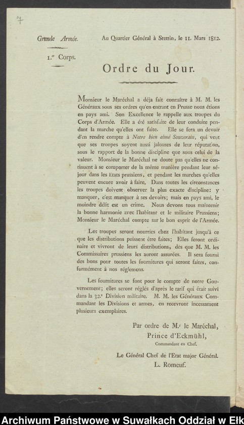 image.from.unit.number "Landes Verteidigungs Sachen vom Jahr 1813"