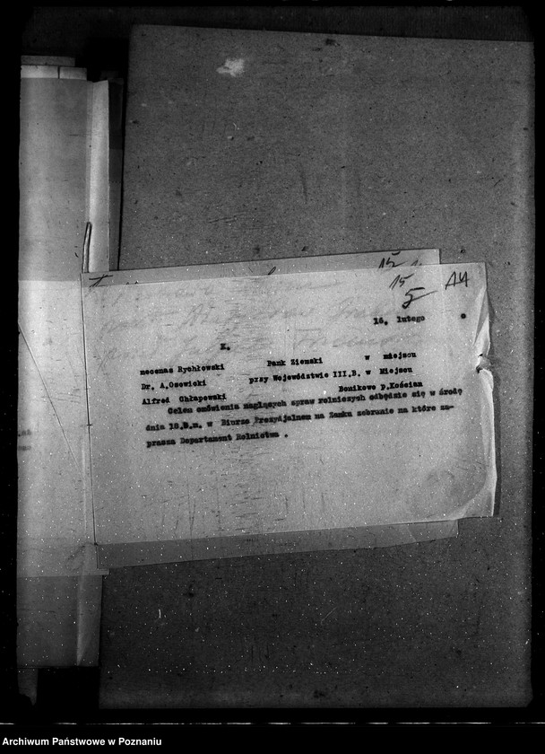 Obraz 19 z jednostki "Sprawy Personalne - likwidacje Rada Rolnicza [podróży i diet] [protokoły posiedzeń]"