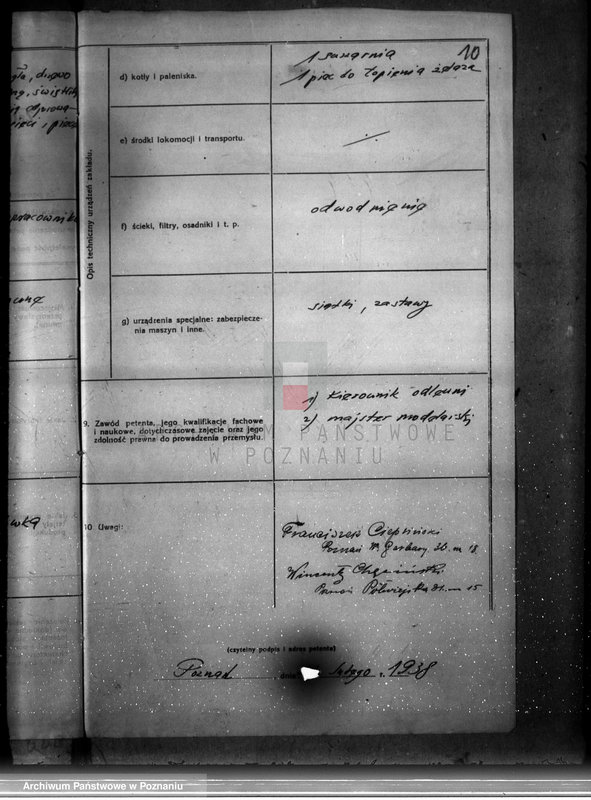Obraz 14 z jednostki "Zatwierdzenie urządzenia odlewni żelaza Firmy Fr. Ciepliński i W. Chęciński w Poznaniu"