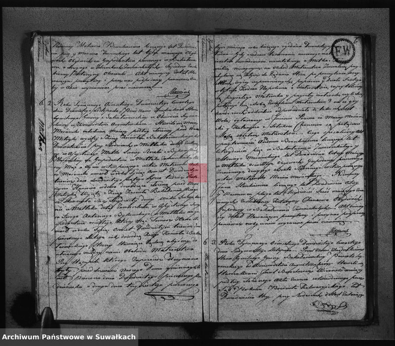 Obraz 8 z jednostki "Akta Zaślubionych Urzędnika Stanu Cywilnego Gminy Bakałarzewskiey Na Rok 1824-ty"