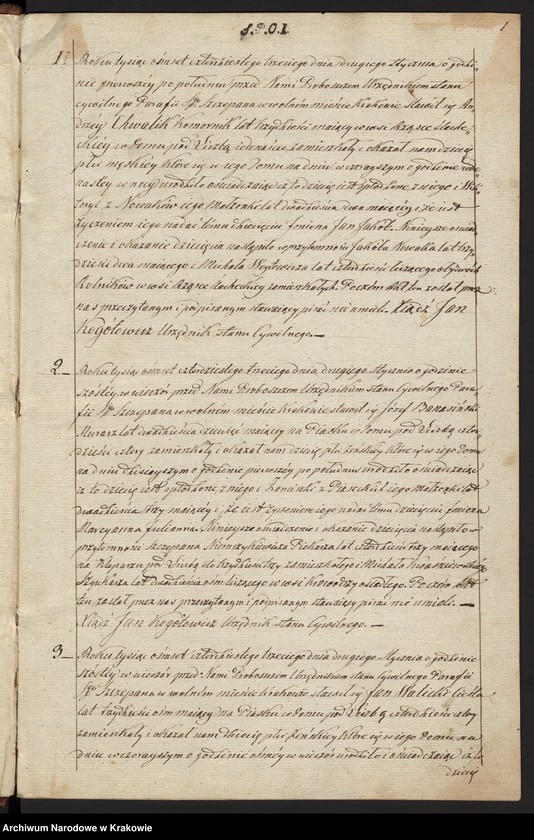 image.from.unit.number "Akta Urodzenia, Uznania i Przysposobienia Parafii S Szczepana w Krakowie na Piasku r. 1843"