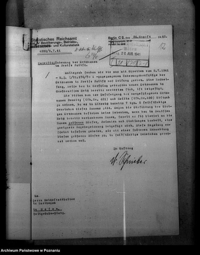 Obraz 16 z jednostki "Ortsnamenänderung Kreis Kalisch - Kalisz"