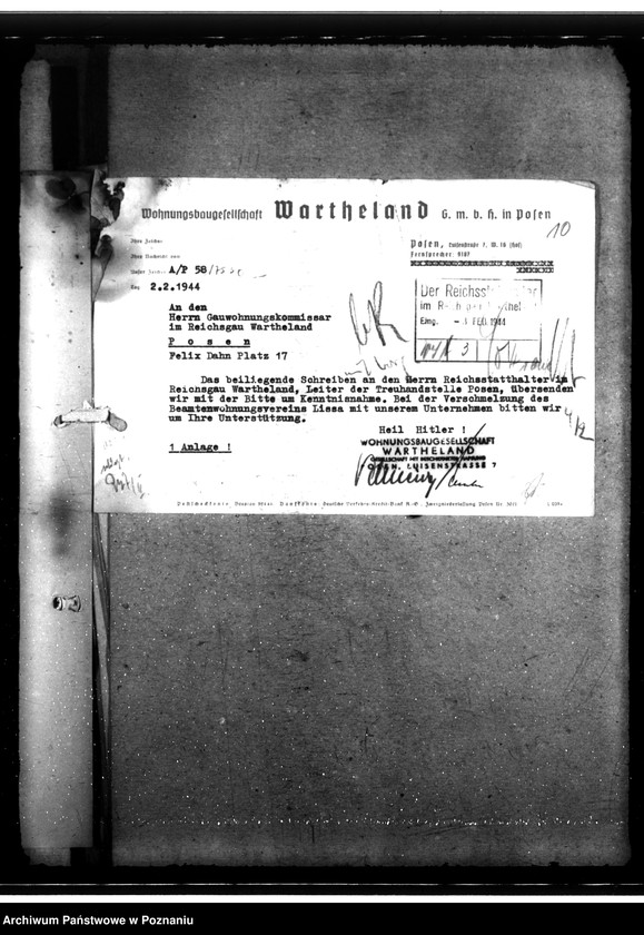 Obraz 14 z jednostki "Beamtenwohnungsverein in Lissa (Leszno)"