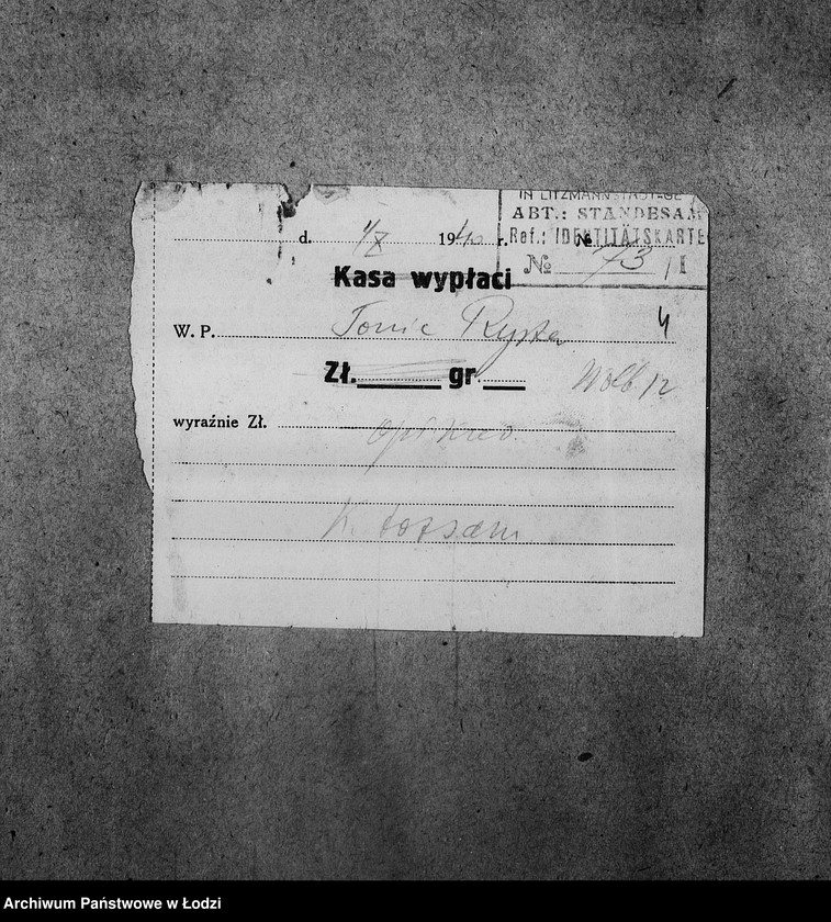 Obraz 7 z jednostki "[Korespondencja w sprawach zagubienia dokumentów tożsamości]"