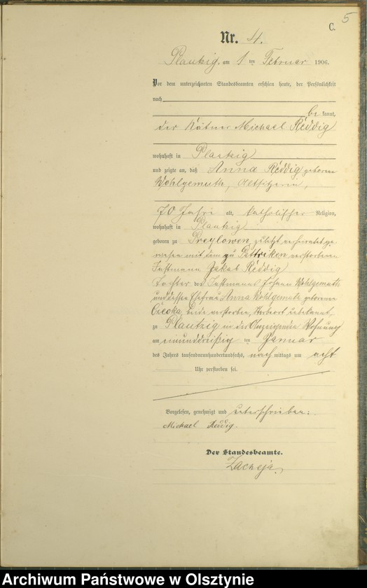 image.from.unit.number "Sterbe-Haupt-Register Nr 1 - 22"