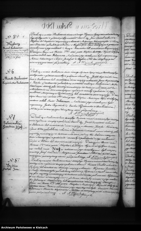 Obraz z zespołu "Akta stanu cywilnego Parafii Rzymskokatolickiej w Białaczowie"