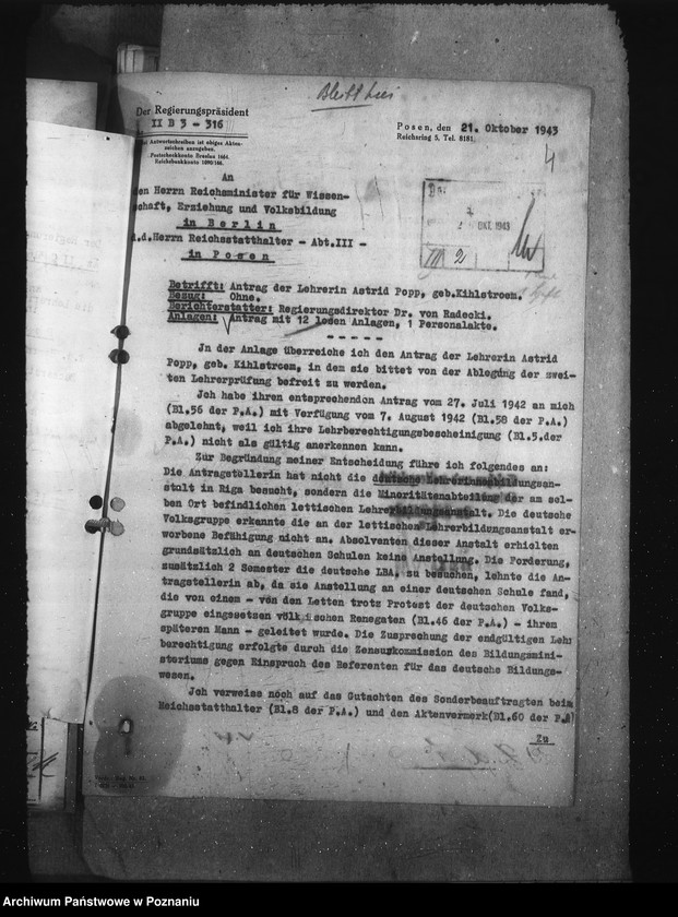 Obraz 8 z jednostki "Überbahme von Umsiedlern in den öffentlichen Dienst"