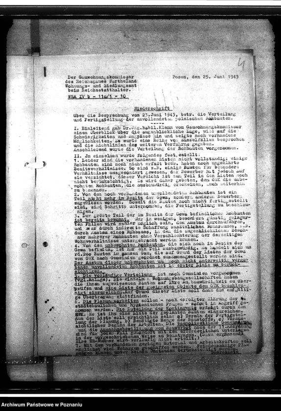 Obraz 9 z jednostki "Fertigstellung unvollendeter polnischer Rohbauten. Grundstücksverkher. Kriegswohnungsbau"