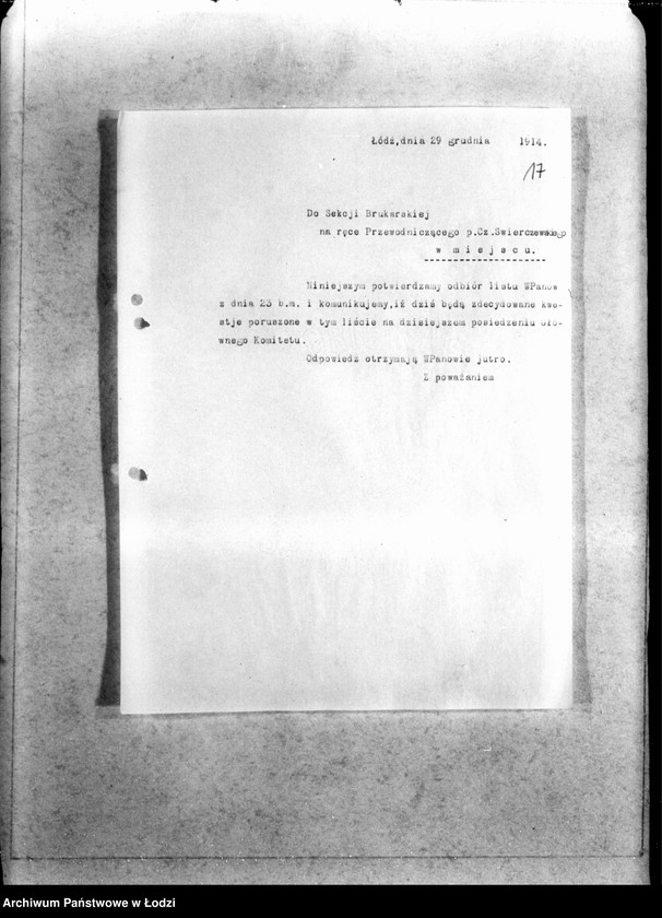 Obraz 20 z jednostki "Komitet Robót Publicznych [korespondencja z innymi komitetami i sekcjami]"