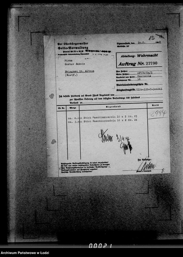 Obraz 19 z jednostki "339 Filztiefel R.[Korespondencja i zamówienia]"