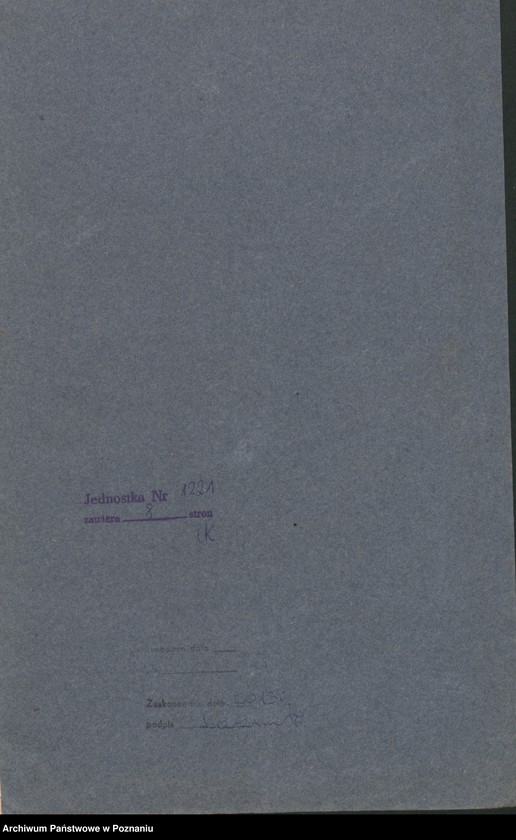 Obraz 14 z jednostki "A. betr. den polnischen Emigranten Valentin von Zwierkowski"