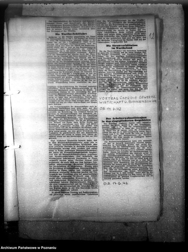 Obraz 18 z jednostki "Wycinki prasowe dotyczące Kraju Warty"