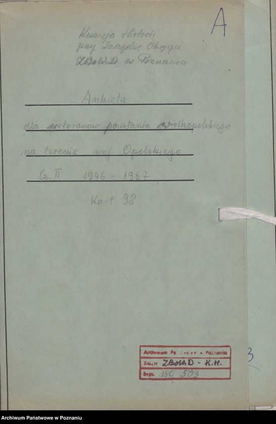 Obraz 7 z jednostki "Ankieta dla weteranów powstania wielkopolskiego zamieszkałych na terenie województwa opolskiego. Część ll."