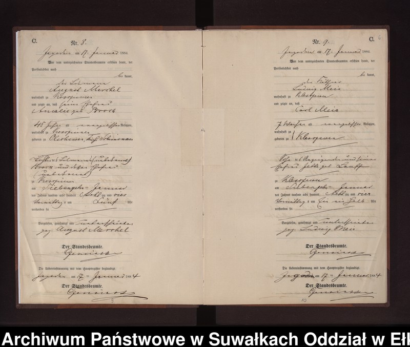 image.from.unit.number "Sterbe-Neben-Register des Preussischen Standes-Amtes Rydzewen Kreis Loetzen"