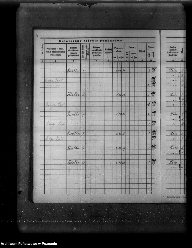 Obraz 8 z jednostki "Ostateczny rejestr pomiarowy majątku Zebertowo"