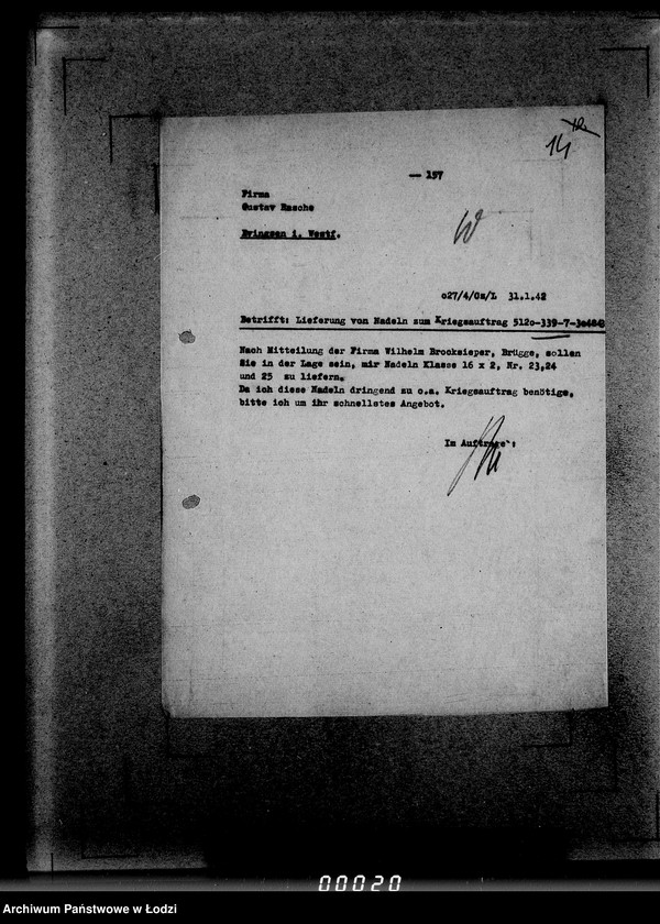 Obraz 18 z jednostki "339 Filztiefel R.[Korespondencja i zamówienia]"