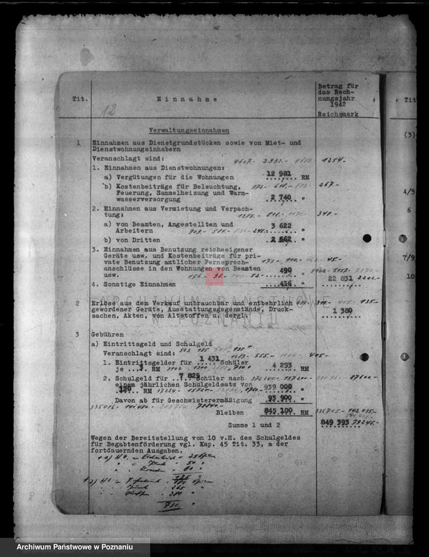 Obraz 16 z jednostki "Haushalt des höheren Schulen. Erziehungsbeihilfen. Begabtenförderung"
