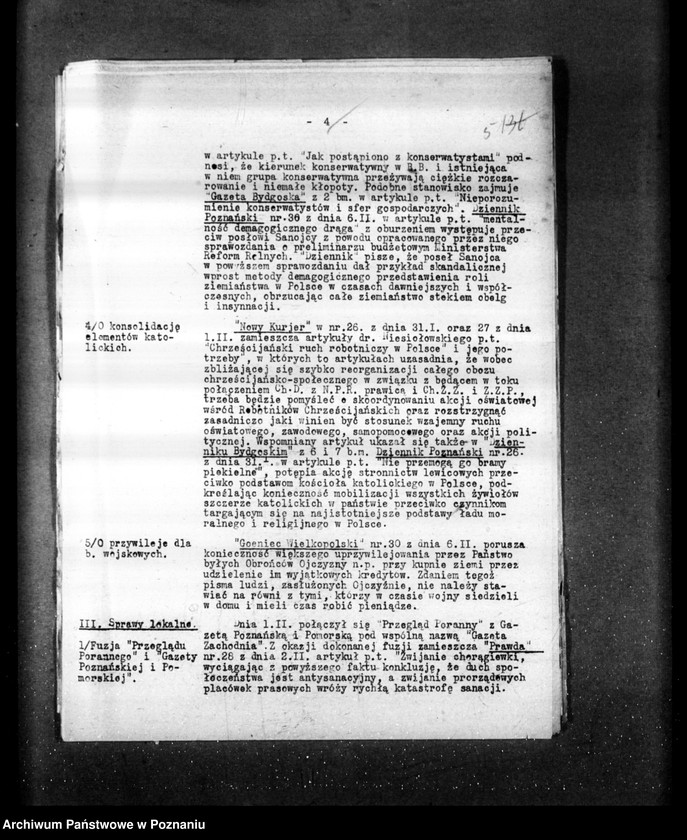 Obraz 9 z jednostki "Sprawozdania sytuacyjne tygodniowe za czas od 1 lutego 1929 r. do dnia 28 lutego 1929 r. /nr 6-9/"