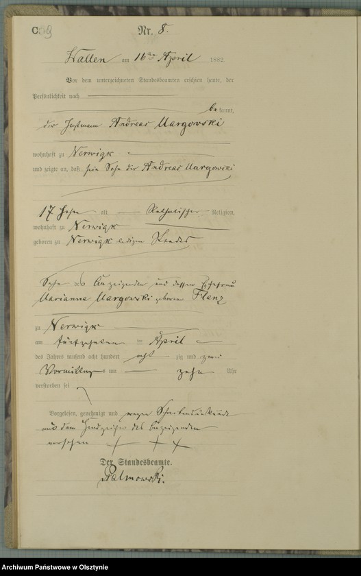 image.from.unit.number "Sterbe-Haupt-Register Nr 1 - 45"