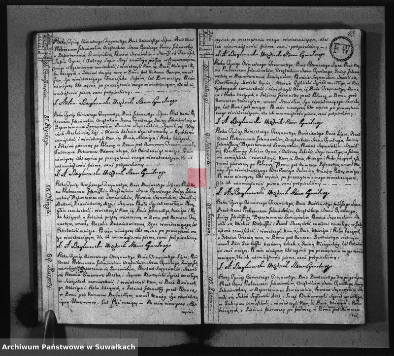 image.from.unit.number "Akta Stanu Cywilnego Umarłych w Gminie Jeleniewskiey od Dnia 1-go Stycznia 1813 Roku."