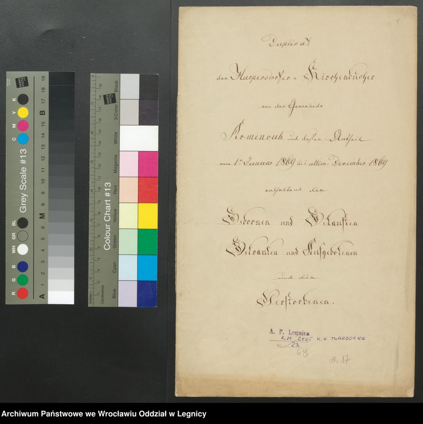 image.from.unit.number "Duplicat der Harpersdorfer Kirchenbücher von der Gemeinde Armenruh und dessen Anteil"