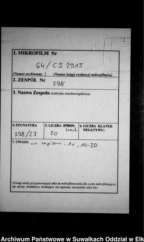 image.from.unit.number "Heiraths-Neben-Register des Preussischen Standes-Amtes Kehlen Kreis Angerburg"