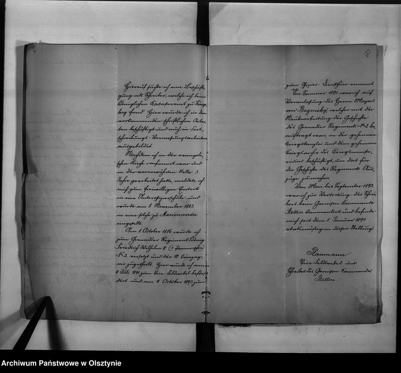 image.from.unit.number "Reg.[ierungs] Büreau-Diätar Plaumann [Friedrich Wilhelm] den 1. 6. 1901 Regier.[ungs] Sekretär"