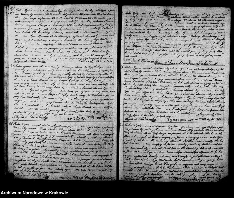 image.from.unit.number "Akta Stanu Cywilnego Księga Isza Obeymująca Akta Urodzenia Przyznania i Przysposobienia Osob Starozakonnych w Gminie VI. X. XI. M: W: Krakowa na Rok 1823"