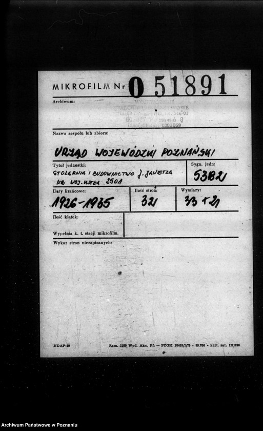 Obraz 2 z jednostki "Stolarnia i budownictwo J. Janietza nr woj. 2501"