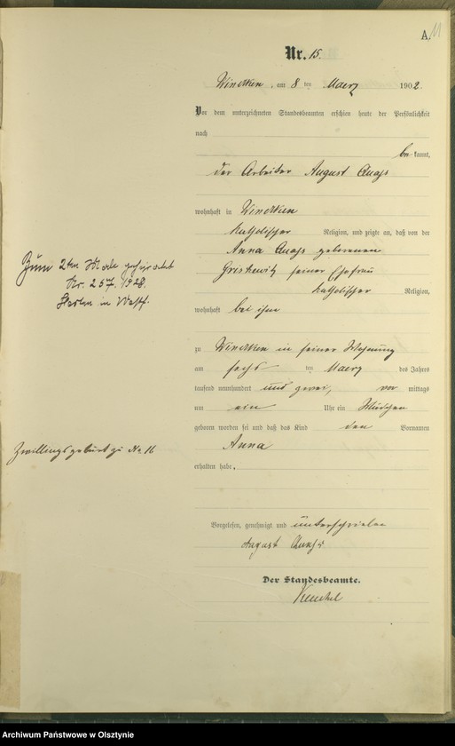 image.from.unit.number "Geburts-Haupt-Register Nr 5 - 84"