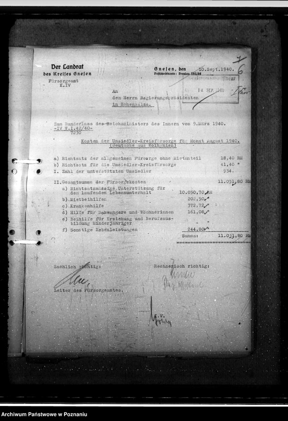 Obraz 11 z jednostki "Umsiedlerkreisfürsorge - Monat August"