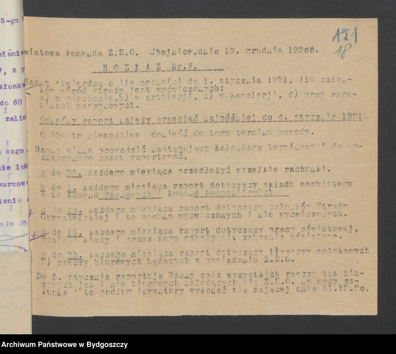 image.from.unit.number "[Raporty Kompani Rytel Zachodniej Straży Obywatelskiej - rozkazy Komendy Powiatowej w Chojnicach, Baonu II Czersk. Spis członków Zachodniej Straży Obywatelskiej Kompani Rytel]"