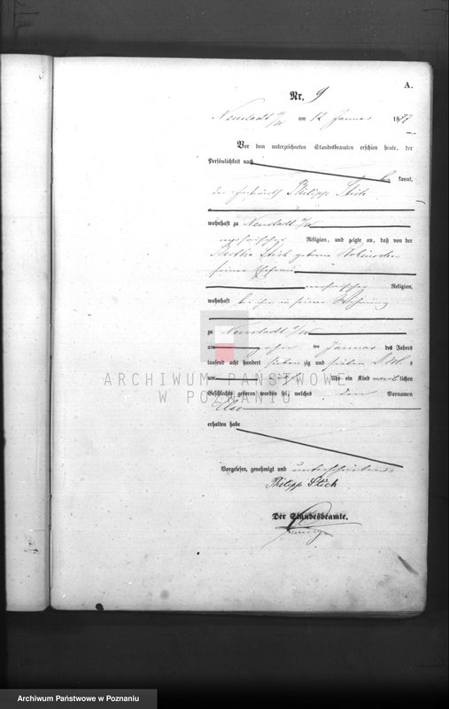 Obraz z zespołu "Urząd Stanu Cywilnego Nowe Miasto nad Wartą (pow. jarociński)"