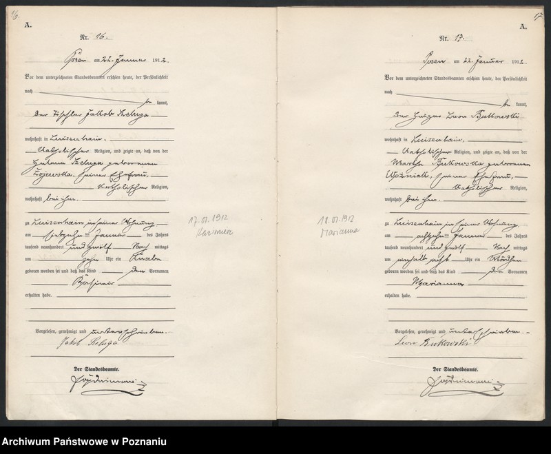 Obraz 11 z jednostki "Księga miejscowa urodzeń [Rejestr główny urodzeń]"