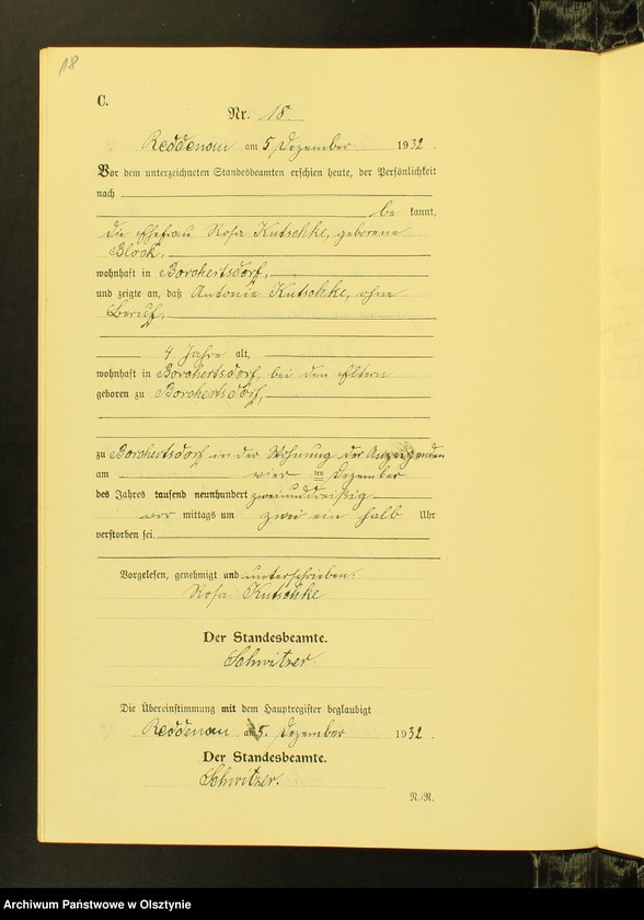image.from.unit.number "Sterbe-Neben-Register Nr 1 - 19 [ Księga zgonów - wtóropis ]"