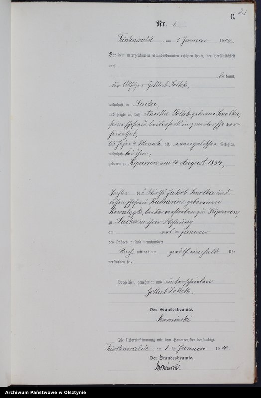 image.from.unit.number "Sterbe-Neben-Register Nr 1 - 69"