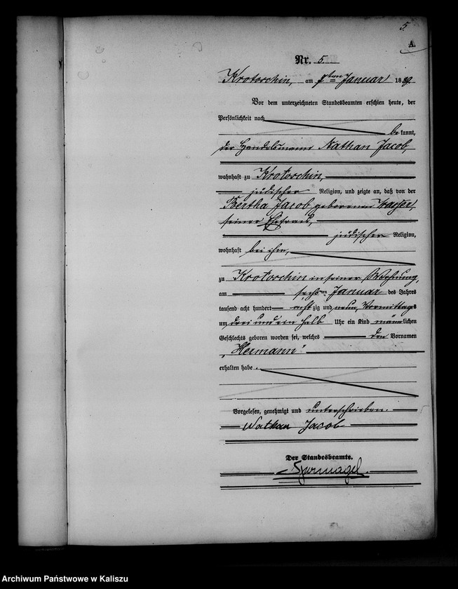 Obraz 8 z jednostki "[Księga urodzeń]"