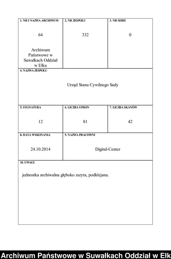 image.from.unit.number "Geburts-Haupt-Register des Königlich Preussischen Standes-Amtes Schaden Kreis Sensburg"
