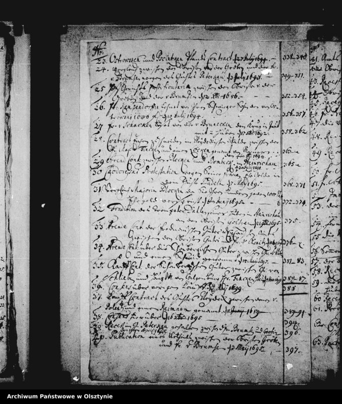 image.from.unit.number "Register über zwei Schönbergische Ambtsbücher von 1693-1671 und Specyfication der im Ambte vorhandenen Acten von 1705-1721 und 9 Rescripta"