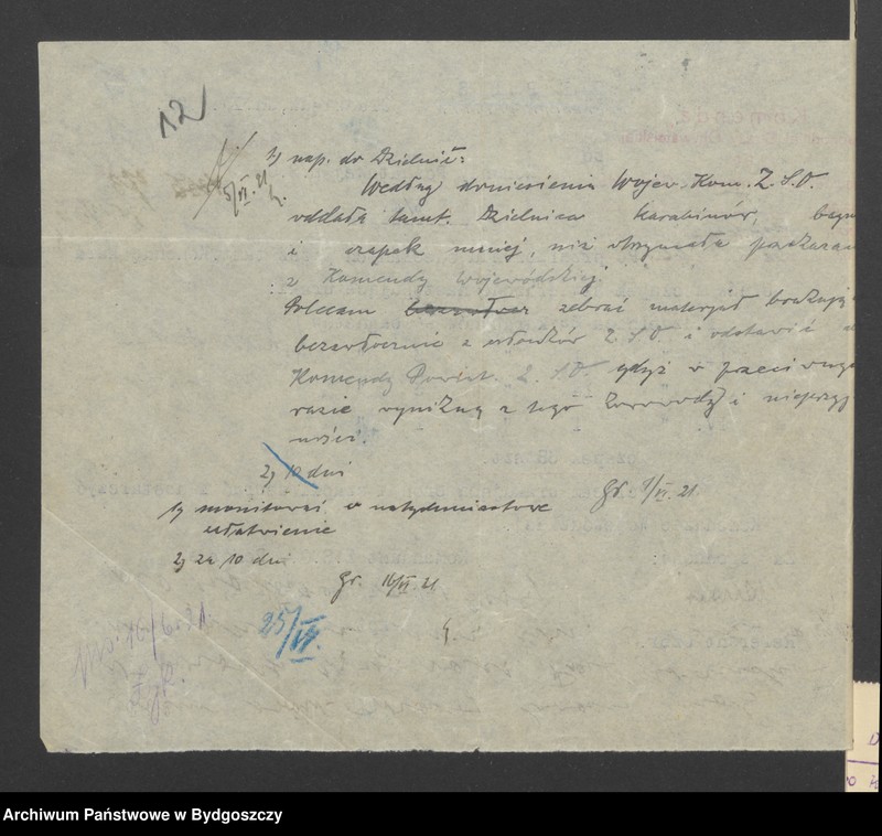 image.from.unit.number "Raporty o stanie uzbrojenia poszczególnych Komend Powiatowych Zachodniej Straży Obywatelskiej i Rozkazy Komendy Wojewódzkiej Pomorze dotyczące uzbrojenia"