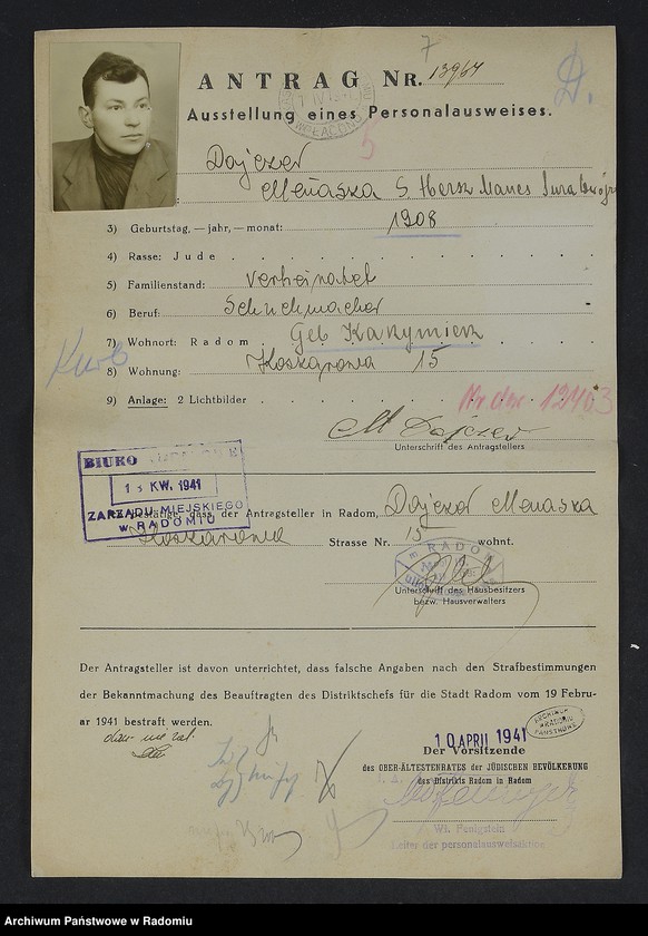 image.from.unit.number "[Wnioski o wydanie dowodów osobistych oraz nie odebrane dowody Dajczer - Dawidzon]"