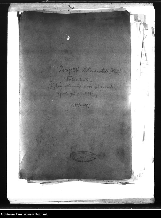 Obraz 4 z jednostki "Zweigstelle Litzmannstadt (Łódź) Totenlisten. Wykazy Niemców z różnych powiatów, zaginionych w 1939 roku"