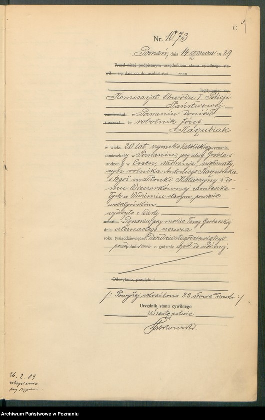 Obraz 5 z jednostki "Księga miejscowa zgonów tom III [Rejestr główny zgonów]"