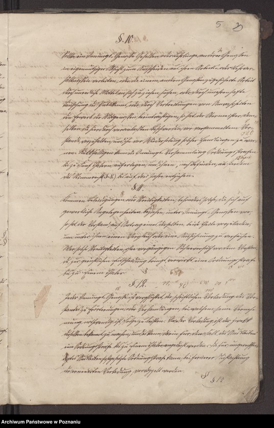 image.from.unit.number "Statut der Schmiede - Schlosser und Nagelschmiede-Innung zu Pleschen."