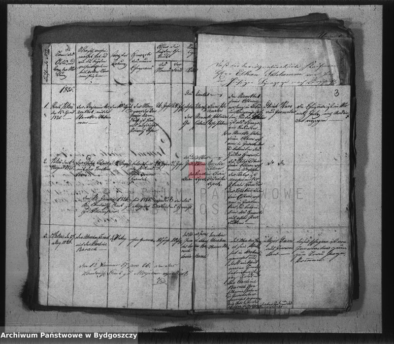Obraz z jednostki "Geburts Register der Jüdischen Gemeinde zu Pakość für das Jahr 1847"