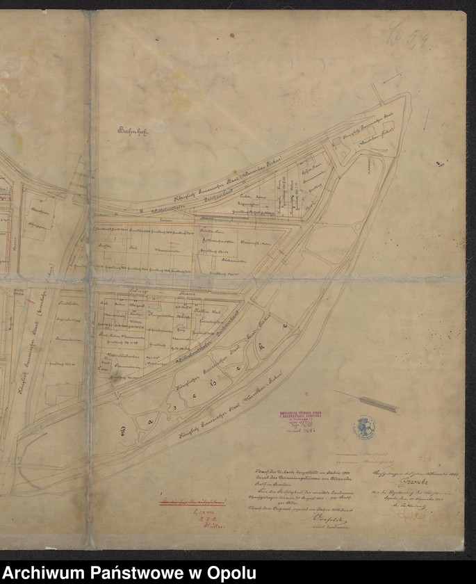 Obraz 2 z jednostki "[Ostrówek, Pasieka, (Opole, miasto) grunty, plan zabudowy i sieć ulic]"