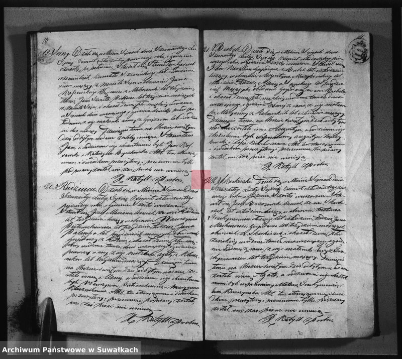 image.from.unit.number "Akta urodzonych, zaślubionych i umarłych parafii sejneńskiej z roku 1841"