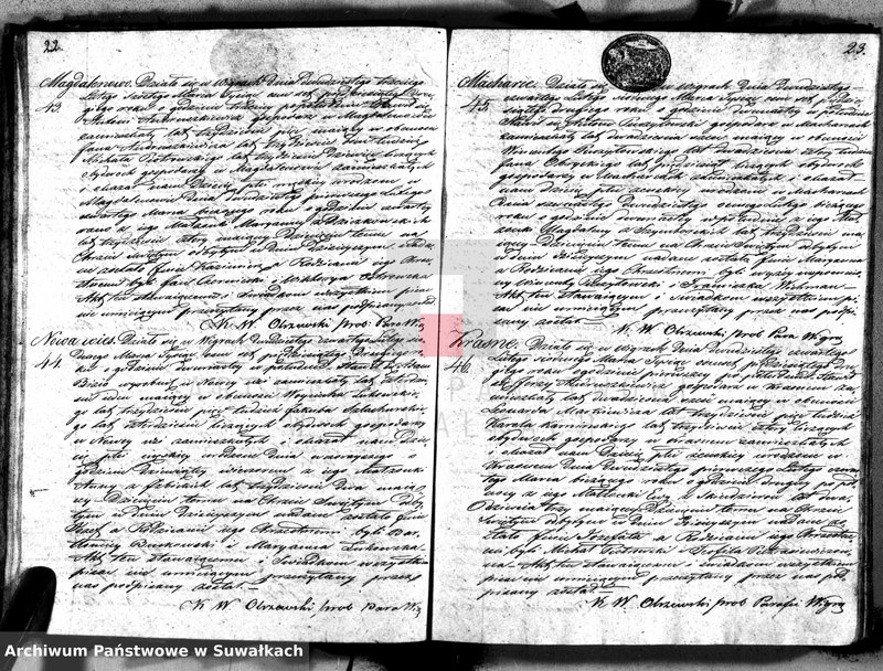 image.from.unit.number "Duplikat akt urodzonych, zaślubionych i umarłych parafii Wigry z roku 1852"